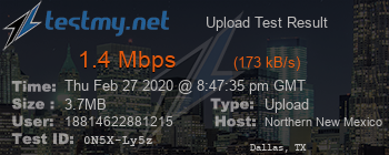 Speed Test Result
