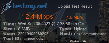 Speed Test Result