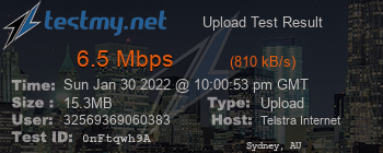 Speed Test Result