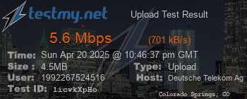 Speed Test Result