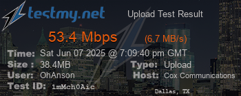 Speed Test Result
