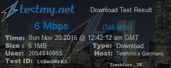 Speed Test Result