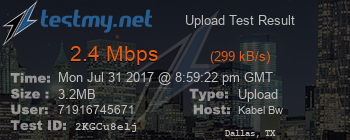 Speed Test Result