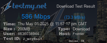 Speed Test Result