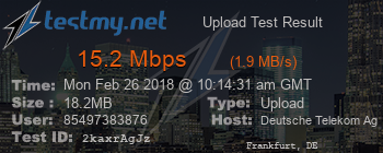 Speed Test Result