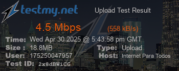 Speed Test Result