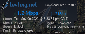 Speed Test Result