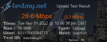 Speed Test Result