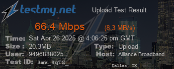 Speed Test Result