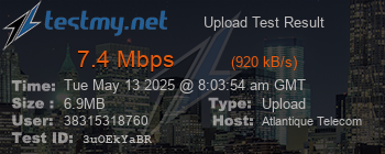 Speed Test Result