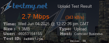 Speed Test Result