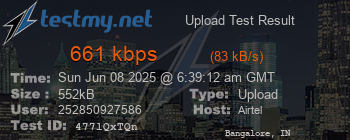 Speed Test Result