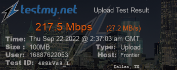 Speed Test Result