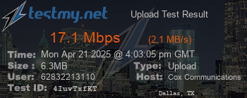 Speed Test Result