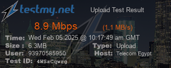 Speed Test Result