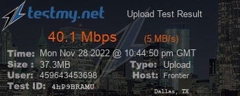 Speed Test Result