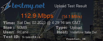 Speed Test Result
