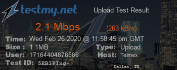 Speed Test Result