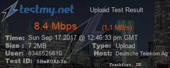 Speed Test Result