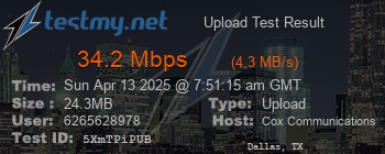 Speed Test Result