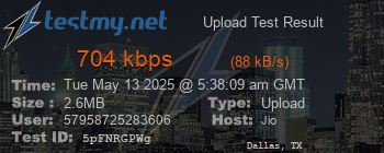 Speed Test Result