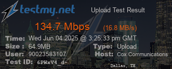 Speed Test Result