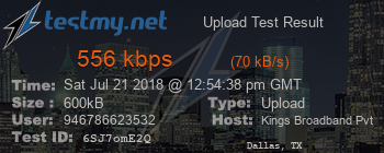 Speed Test Result