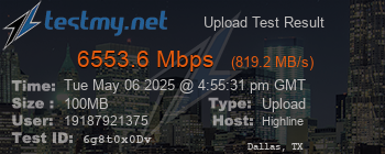 Speed Test Result