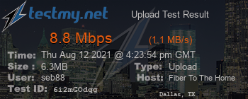 Speed Test Result