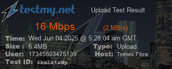 Speed Test Result