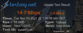 Speed Test Result