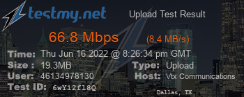 Speed Test Result