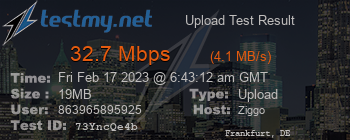 Speed Test Result