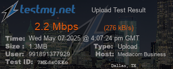 Speed Test Result