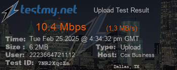 Speed Test Result