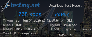 Speed Test Result