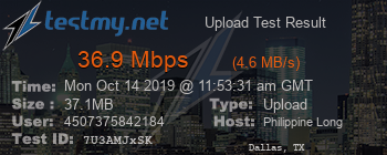 Speed Test Result