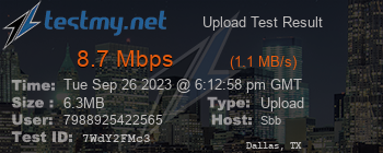 Speed Test Result