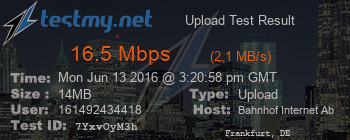 Speed Test Result