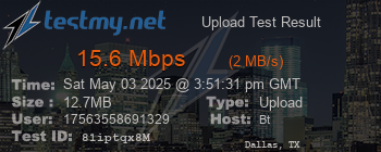 Speed Test Result