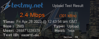 Speed Test Result