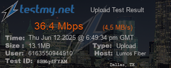 Speed Test Result