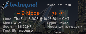 Speed Test Result