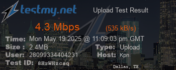 Speed Test Result
