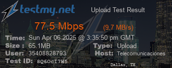 Speed Test Result