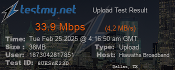 Speed Test Result