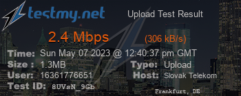 Speed Test Result