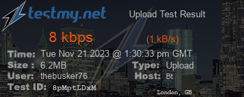 Speed Test Result