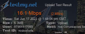 Speed Test Result