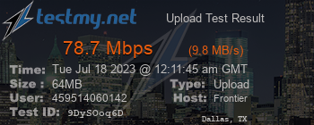 Speed Test Result